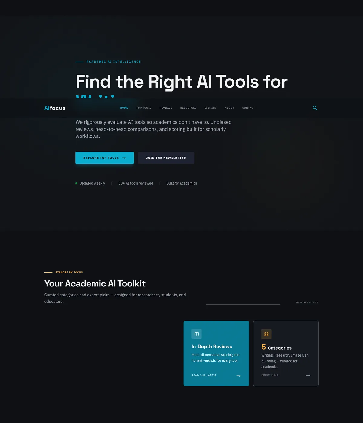 AI Focus website preview