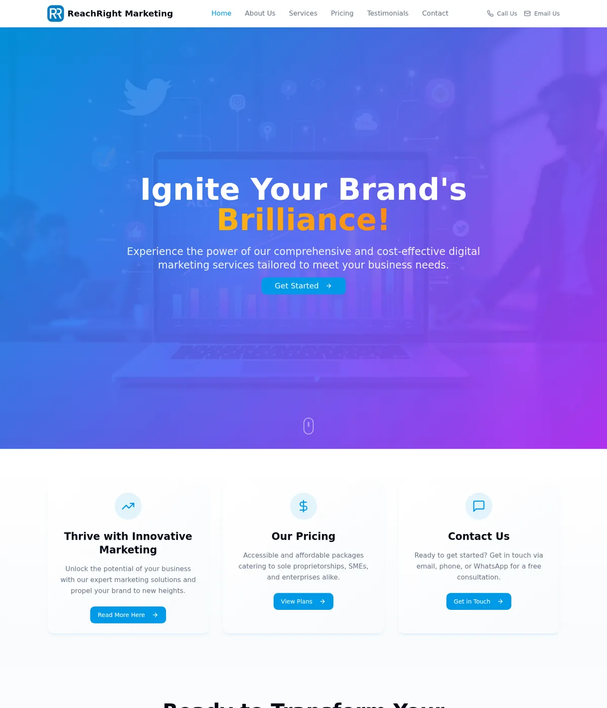 ReachRight website preview